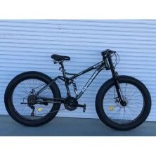 Спортивний велосипед двопідвісний Фетбайк TopRider 620 колеса 26 дюймів/SHIMANO/синій