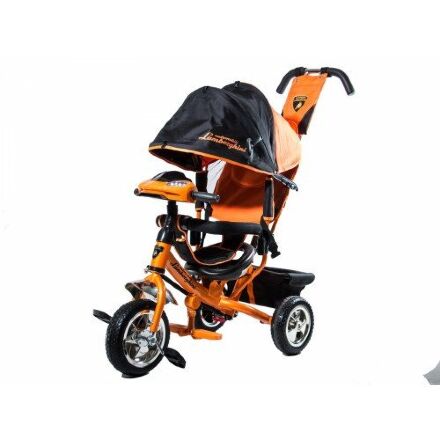 ⏩ Велосипед дитячий триколісний Lamborghini LР2O Єва колеса з фарою і ключем запалюванням помаранчевий