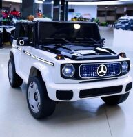 Дитячий електромобіль ДЖИП JJ2088EBLR-1-2(4WD) Mercedes одномісний, повний привід, шкіряне сидіння / білий