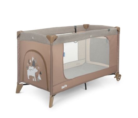 Манеж дитячий EL CAMINO ME 1016 SAFE SAFE Sand Len сірий **