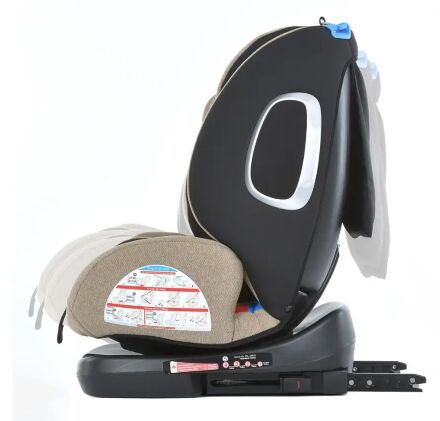 Автокрісло дитяче EL CAMINO Absolute ME 1079 Royal Beige група 0+1,2,3 isofix бежевий льон