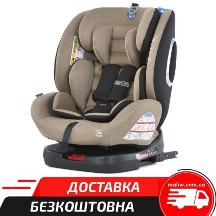 Автокрісло дитяче EL CAMINO Absolute ME 1079 Royal Beige група 0+1,2,3 isofix бежевий льон