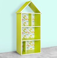 Будиночок-стелаж-полиця для іграшок і книг H 2020-9-2 лайм міні Динозаври**