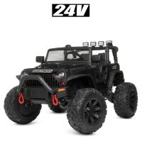 Дитячий двомісний електромобіль машина джип квадроцикл баггі M 4553EBLR-2(24V) чорний**