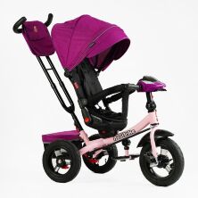 Дитячий триколісний велосипед-коляска Best Trike 6088 F–736-07 зі складним кермом, фара музична, пульт