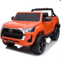 Дитячий двомісний електромобіль Джип M 4919EBLRS-7 4WD Toyota Hilux з м'яким сидінням, 4 мотори / помаранчевий фарбований
