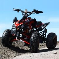 Дитячий електромобіль квадроцикл (від 7 років) HB-EATV1000Q-3ST V2 чотири акумулятори, колеса гума / червоний