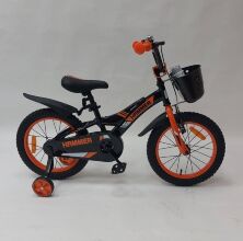 Дитячий двоколісний велосипед Hammer Smart H1621 16 дюймів з додатковими колесами, кошиком, синій
