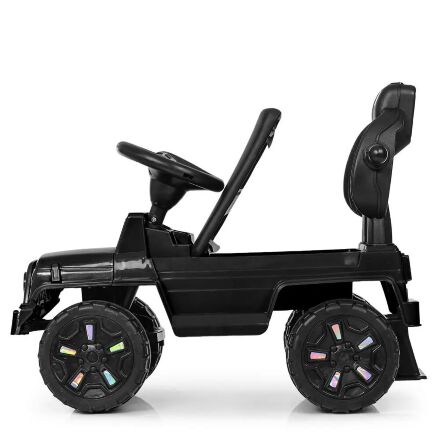 Дитяча машинка каталка-толокар Bambi 2 в 1 M 4121L-4 батьківська ручка музика світло синій