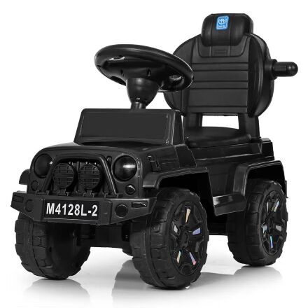 Дитяча машинка каталка-толокар Bambi 2 в 1 M 4121L-4 батьківська ручка музика світло синій