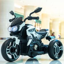 Дитячий мотоцикл M 5825E-1 Електромобіль трицикл MP3, USB, TF, 1 мотор, білий