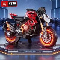 Дитячий електро мотоцикл M 5827EL-3 електромобіль Ducati 800, шкіряне сидіння, 2 мотори, червоний