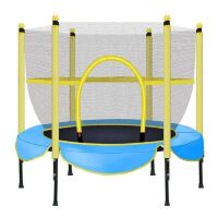 Дитячий батут круглий BT-RJ-0078 діаметр 150 см на пружинах з сіткою висота 100 см / колір жовтий Дитячий батут круглий BT-RJ-0078 діаметр 150 см на пружинах з сіткою висота 100 см / колір жовтий
