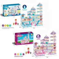 Будиночок для ляльок 556-46-76 ляльковий будинок з лялькою та аксесуарами (493 деталі, підсвічування) 2 види