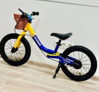 Дитячий біговел-велобіг Maraton Crussier STORY надувні колеса 16 дюймів з переднім кошиком молочний