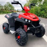 Дитячий електромобіль Квадроцикл M 4131EL-3 шкіряне сидіння, одномісний, MP3, музика, світло / червоний