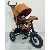 Триколісний велосипед-коляска TURBOTRIKE MT 1006-11 вільний хід коліс, пульт, світло, сумка, гальмо, помаранчевий