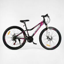 Жіночий спортивний велосипед CORSO «INTENSE» 26 дюймів NT-26089 рама 13 дюймів, SAIGUAN 21 швидкість, рожевий