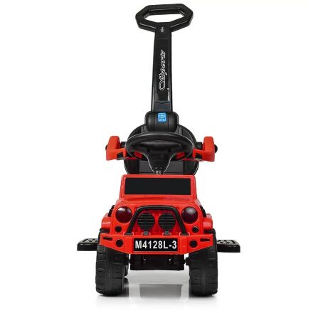 Дитяча машинка каталка-толокар Bambi 2 в 1 M 4121L-4 батьківська ручка музика світло синій