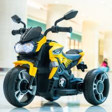 Дитячий мотоцикл M 5825E-6 Електромобіль трицикл MP3, USB, TF, 1 мотор, жовтий