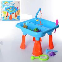 Дитячий ігровий столик-пісочниця Bambi 8805B відро лійка лопатка граблі пасочки та інше**