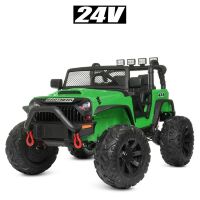 Дитячий двомісний електромобіль машина джип квадроцикл баггі M 4553EBLR-5(24V) зелений**