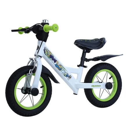 Алюмінієвий беговел велобіг від дитячий BALANCE TILLY 12 Animate T-212526 Green на надувних колесах 12д зелений