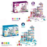 Будиночок для ляльок 556-47A-77A ляльковий будинок з лялькою та аксесуарами (340 деталей, підсвічування) 2 види