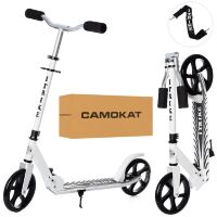 Складаний двоколісний дитячий самокат iTrike SR2-010-10-W-W підлітковий з підніжкою і ременем / білий