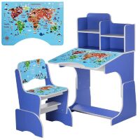 Дитяча парта растишка зі стільчиком Bambi B 2071-45-7 Географія синя**