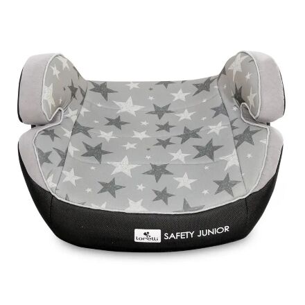 Дитяче автокрісло-бустер Lorelli (Bertoni) Safety Junior Fix An Gray Stars від 3 до 12 років (15-36 кг) сірий