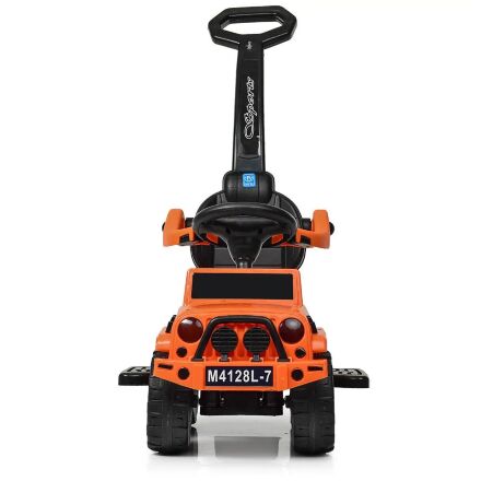 Дитяча машинка каталка-толокар Bambi 2 в 1 M 4121L-4 батьківська ручка музика світло синій