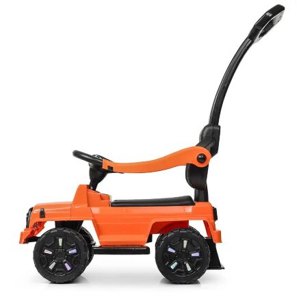 Дитяча машинка каталка-толокар Bambi 2 в 1 M 4121L-4 батьківська ручка музика світло синій