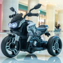 Дитячий мотоцикл M 5825ES-11 Електромобіль трицикл MP3, USB, TF, 1 мотор, сірий фарбований
