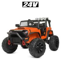 Дитячий двомісний електромобіль машина джип квадроцикл баггі M 4553EBLR-7(24V) помаранчевий**