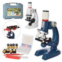 Дитячий мікроскоп 21 см C2172-C2173 пробірки, інструменти, підсвічування, 2 види