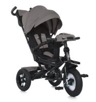 Триколісний велосипед-коляска TURBOTRIKE MT 1007-13 поворотне сидіння, пульт, світло, сумка, USB/ВТ, сірий