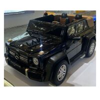 Дитячий двомісний електромобіль джип Mercedes-Maybach M 6150AL-2(24V) шкіряне сидіння чорний