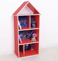 Будиночок стелаж полку Дитяча дерев'яна для іграшок і книг H 2020-19-2 "Людина павук" червоний **