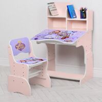 Дитяча парта растишка зі стільчиком Bambi B 2071-40-2 Софія Чудова рожева**