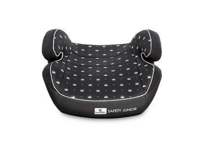 Дитяче автокрісло-бустер Lorelli (Bertoni) Safety Junior Fix An Black Crown від 3 до 12 років (15-36 кг) чорний