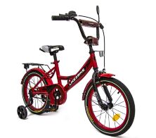 Дитячий двоколісний велосипед 16 дюймів 241604 Like2bike Sky з додатковими колесами, червоний