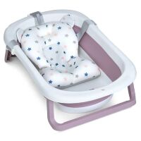 Дитяча складна ванна для купання 77.5 см EL CAMINO ME1151 PLUS Lilac  на ніжках зі зливом та вкладишем рожева