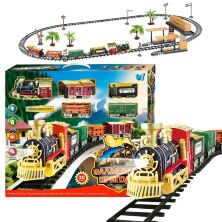 Дитяча залізниця WToys 36988 українською мовою підсвічування парогенератор (30 деталей)
