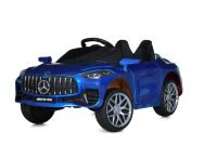 Дитячий електромобіль машина M 5858EBLRS-4 Мерседес шкіряне сидіння, 4 мотори, синій