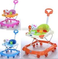 Дитячі ходунки каталка з батьківською ручкою Bambi B902TS з музичної ігровою панеллю / 3 кольори