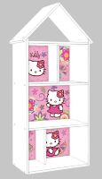 Будиночок стелаж полку Дитяча дерев'яна для іграшок і книг H 2020-20-1 Hello Kitty білий для дівчинки**