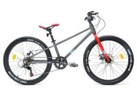 Спортивний підлітковий алюмінієвий велосипед 24д Crosser Super Light з дисковими гальмами/Shimano/сірий Спортивний підлітковий алюмінієвий велосипед 24д Crosser Super Light з дисковими гальмами/Shimano/сірий