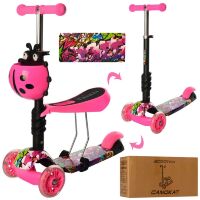 Самокат дитячий 3 в 1 iTrike JR 3-054-P1 MAXI Божа корівка рожевий**