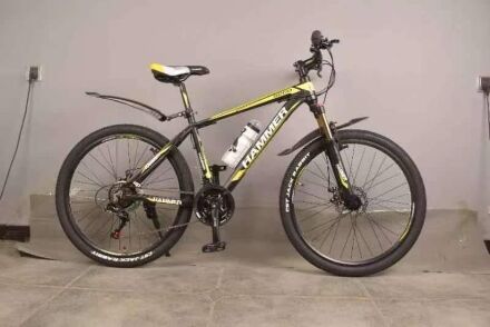 Велосипед спортивний MTB 27.5 дюймів Hammer NEW S200 рама 18 дюймів, промпідшипник, покришка GST JET ARMOR, жовтий